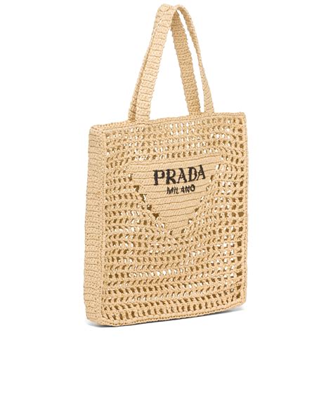 free prada raffia tote|Prada small raffia tote bag.